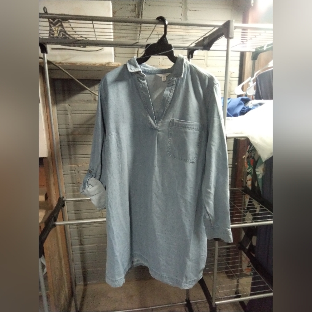 Casual Denim Blue Dress